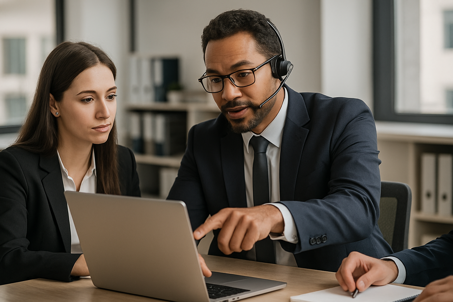The description refers to a consultant providing tailored technical support within a professional setting. This implies that the consultant is actively engaging with clients or colleagues, addressing specific technical issues, and offering solutions that are customized to meet the unique needs of the individuals or the organization they are assisting. The environment is likely characterized by a focus on professionalism, possibly involving formal communication and a structured approach to problem-solving.